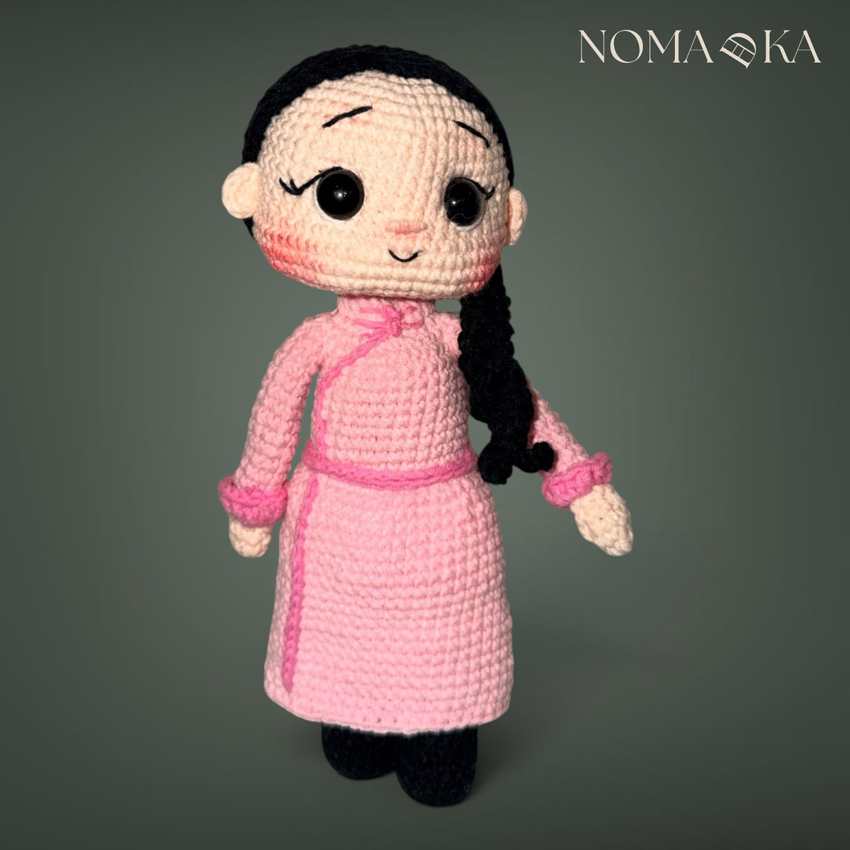 Mongolian Collectable Doll (Blush Pink Deel)