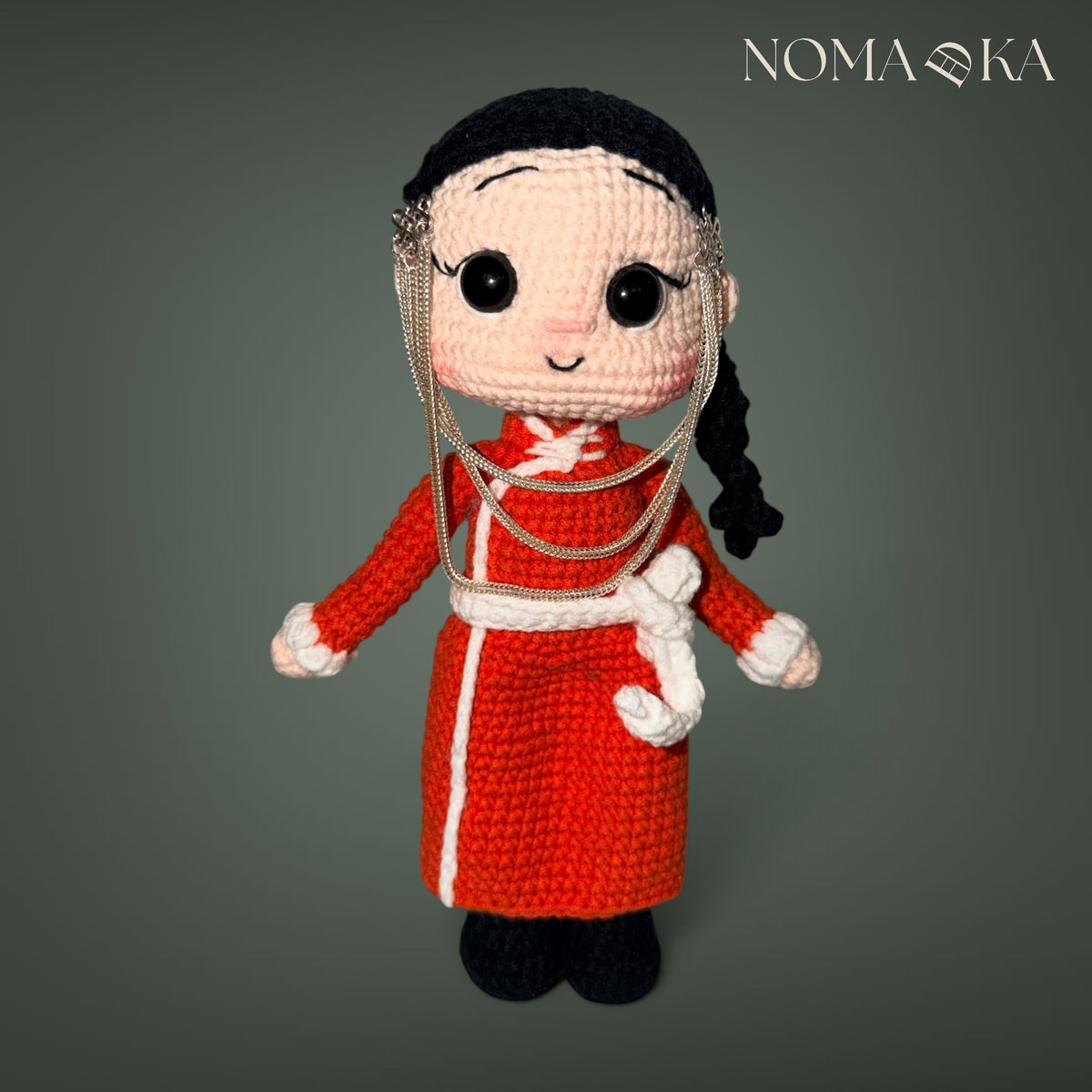 Mongolian Collectable Doll (Vermillion Red Deel)